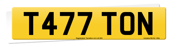 Registration number T477 TON